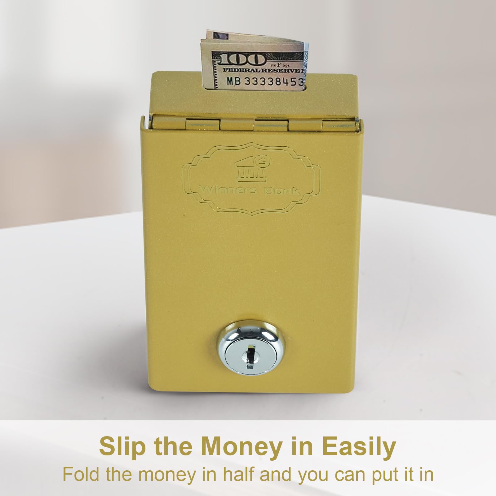 Metal Box for Gambler - Winners Bank Portable Safe Casino Money